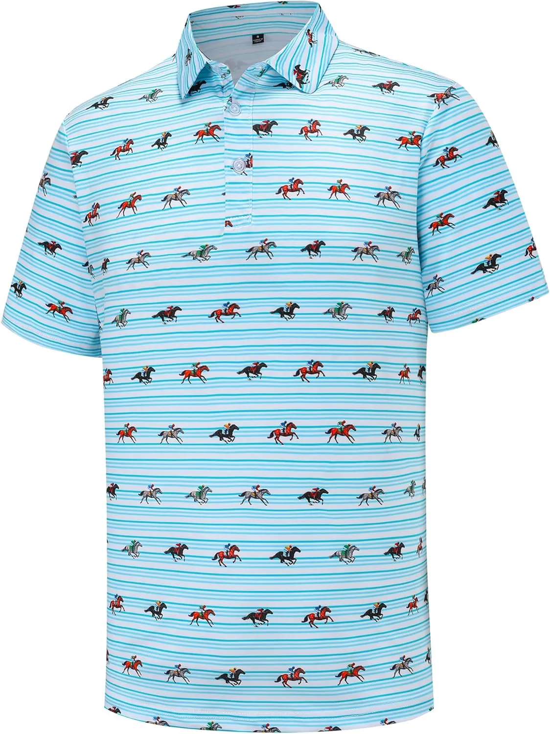Men's Golf Polo Shirts Short Sleeve Performance Moisture Wicking Dry Fit Funny Golf Polo Shirts for Men