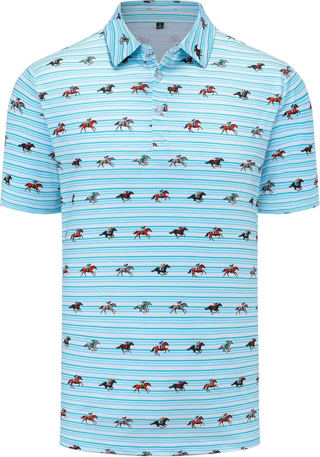 Men's Golf Polo Shirts Short Sleeve Performance Moisture Wicking Dry Fit Funny Golf Polo Shirts for Men