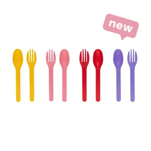 MontiiCo Out & About Cutlery Set - Strawberry