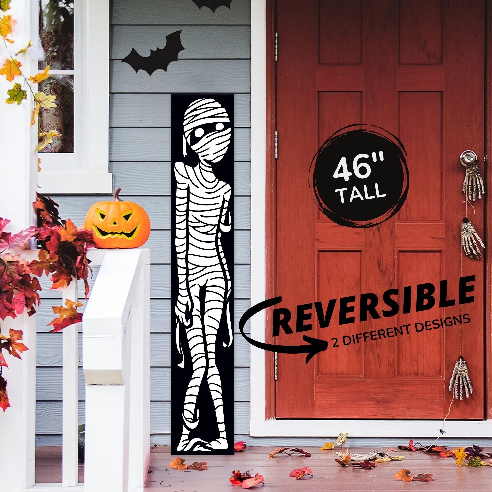 Mummy Halloween Porch Sign