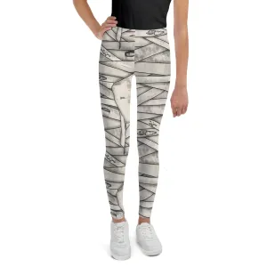 Mummy Halloween Youth Leggings