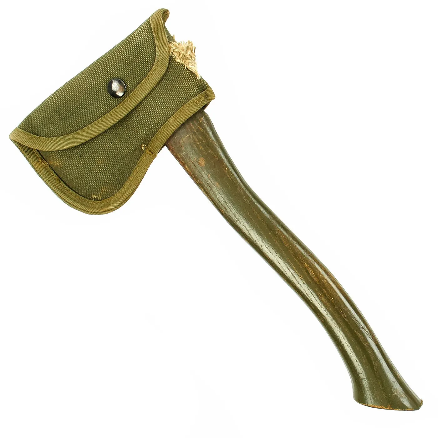 Original U.S. WWII Axe Hatchet with Field Modified Original Carrier