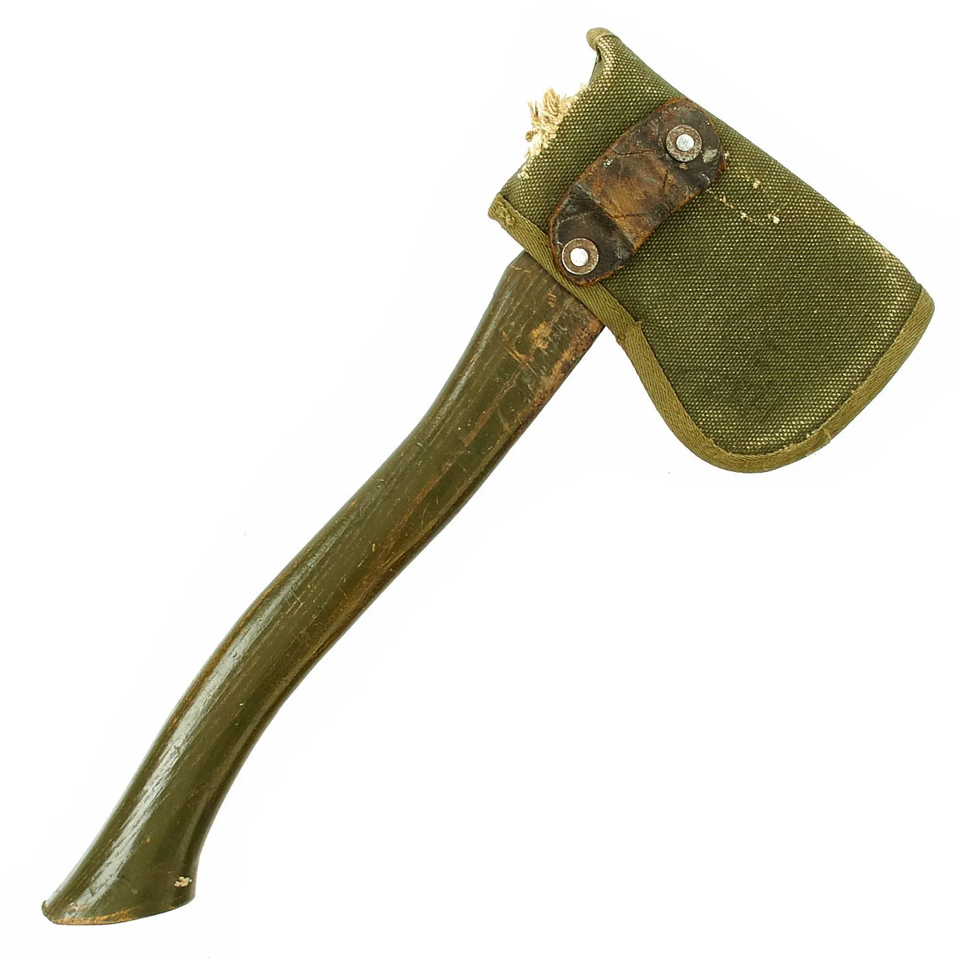 Original U.S. WWII Axe Hatchet with Field Modified Original Carrier