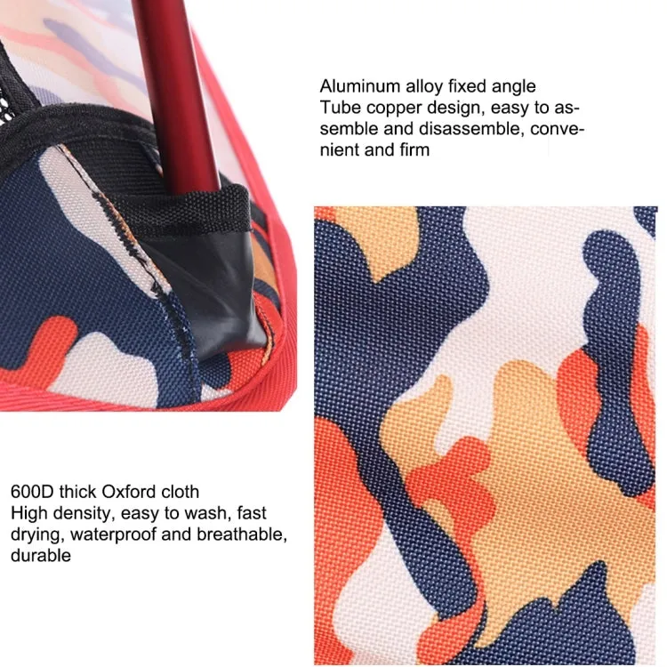 Outdoor Camouflage Portable Folding Camping Chair Light Fishing Beach Chair Aviation Aluminum Alloy Backrest Recliner