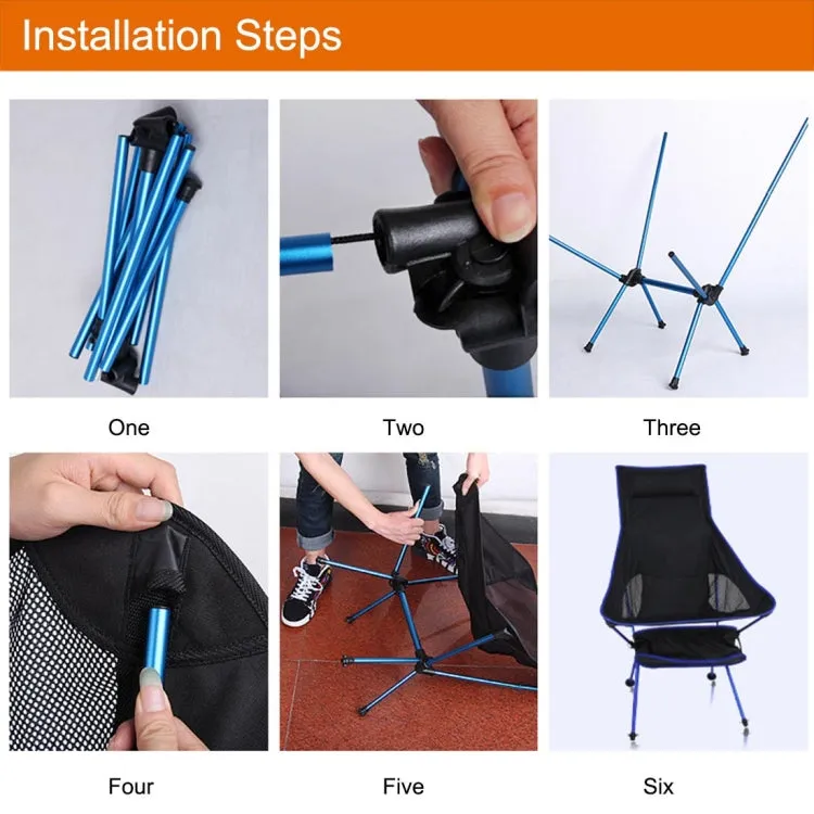 Outdoor Camouflage Portable Folding Camping Chair Light Fishing Beach Chair Aviation Aluminum Alloy Backrest Recliner