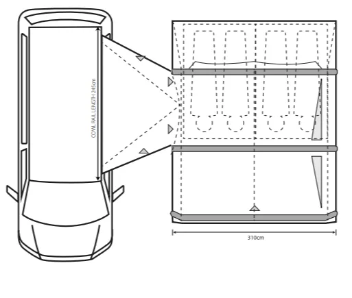 Outdoor Revolution Movelite T3E Low Drive Away Awning - Ex Show DISPLAY Up 5 Days