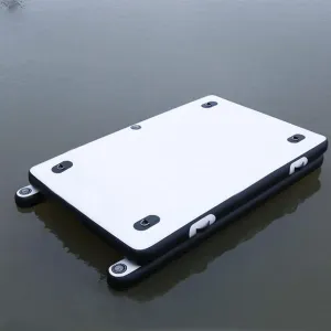 Portable Fishing Boat,Inflatable Boats Mini Mate Yacht Dock,Floating Island Inflatable Water Floating Raft with Balancing Pontoon