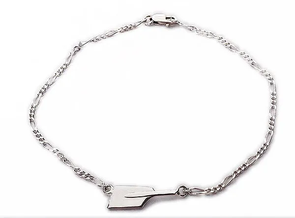 Rowing Oar Blade and Figaro Chain Bracelet