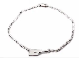 Rowing Oar Blade and Figaro Chain Bracelet