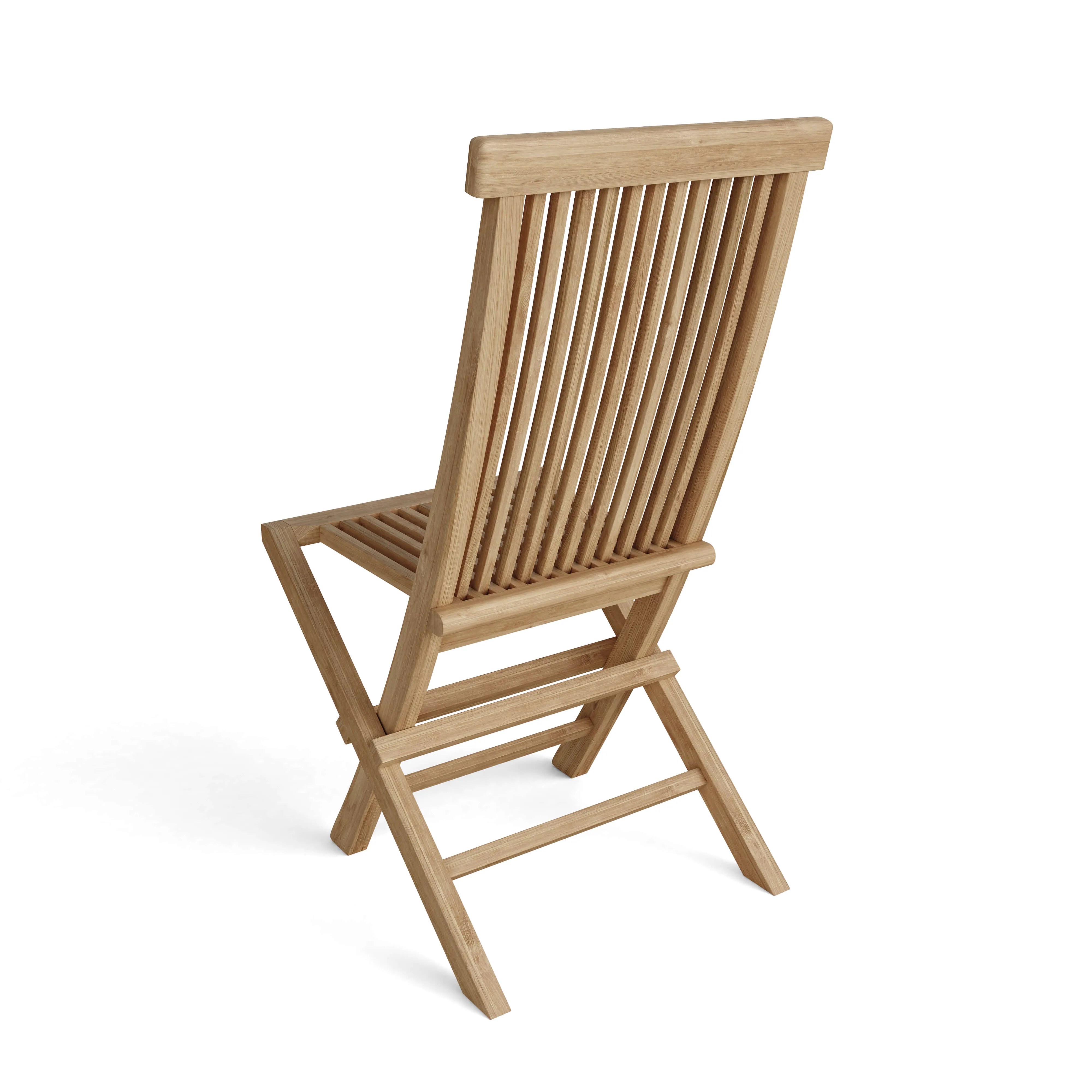 Set of 2 Classic Teak Folding Chairs, 39 H x 18 W x 20D, Delivered Free, Arrives in 5-9 Working Days Fully Assembled.