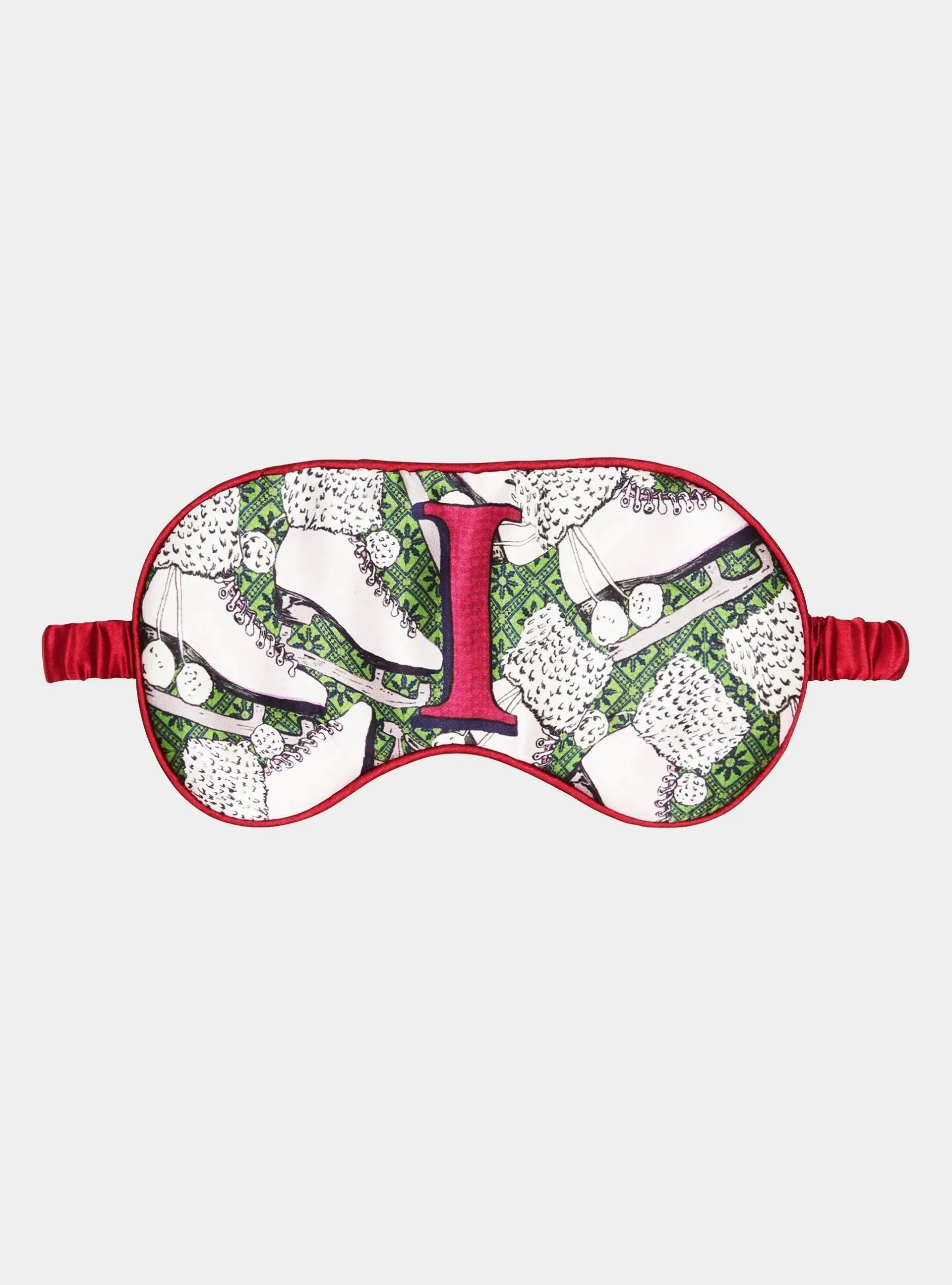 Silk Eye Mask / "I for Ice Skate"