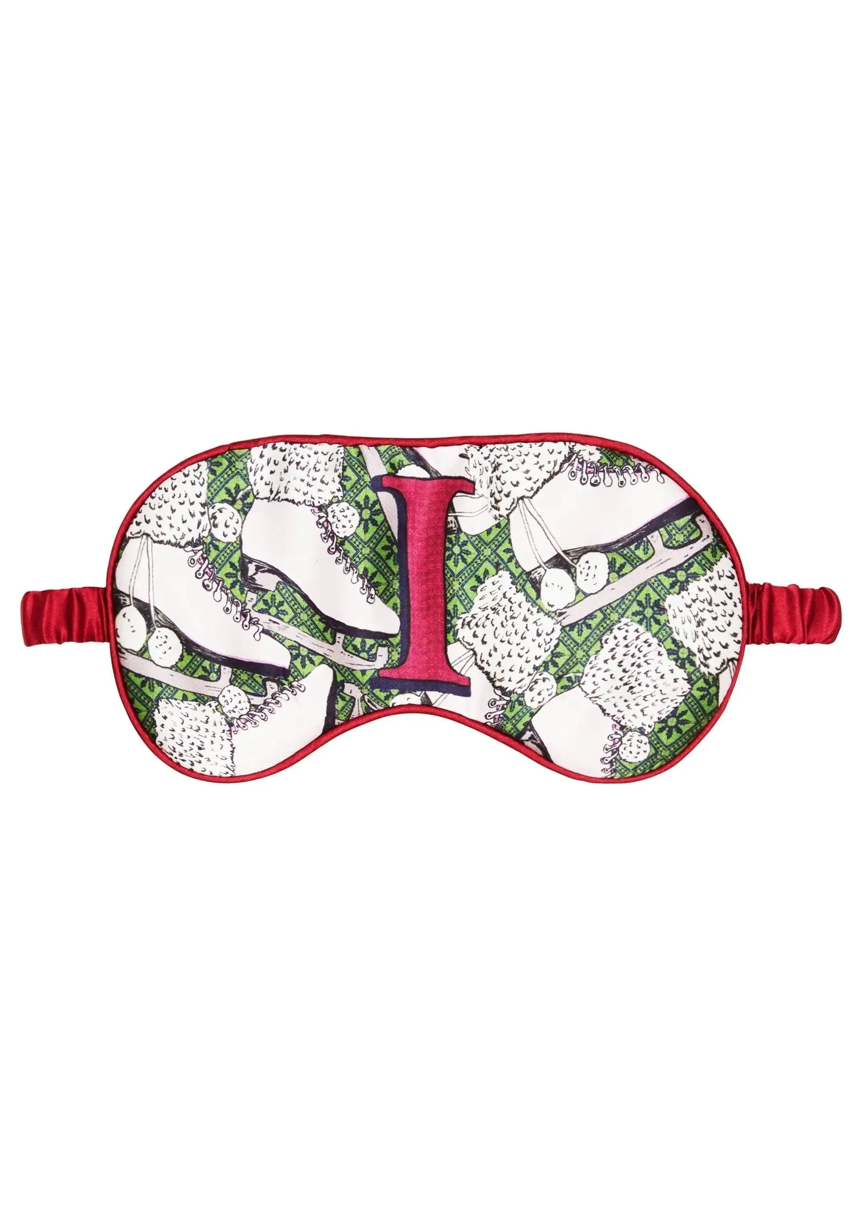Silk Eye Mask / "I for Ice Skate"