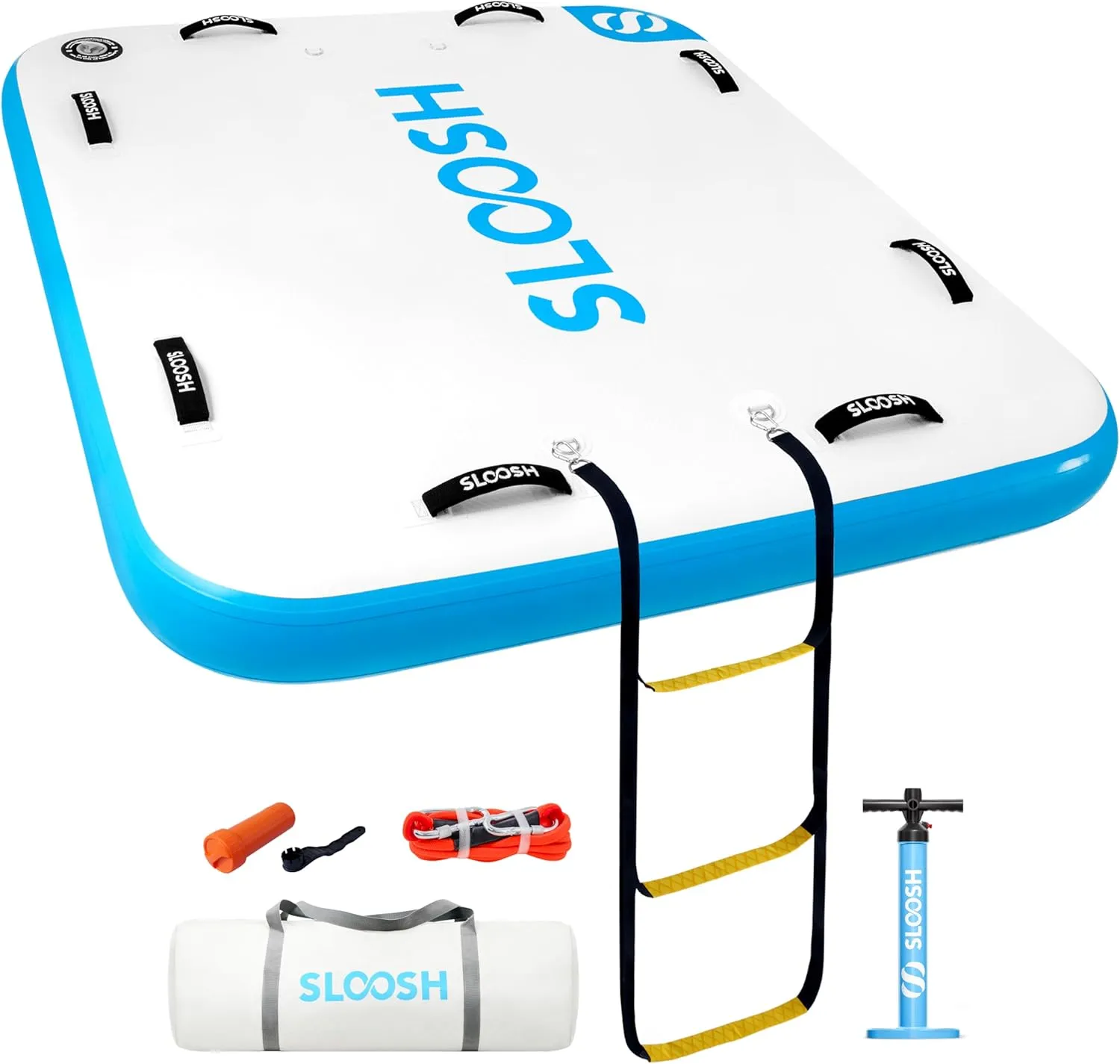 SLOOSH Inflatable Floating Dock, Inflatable Dock Floating Platform, Portable Air Dock Platform Fit for Pool, Lake, Beach with Non-Slip Surface