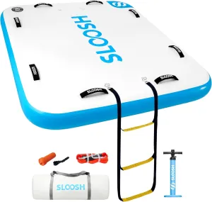 SLOOSH Inflatable Floating Dock, Inflatable Dock Floating Platform, Portable Air Dock Platform Fit for Pool, Lake, Beach with Non-Slip Surface