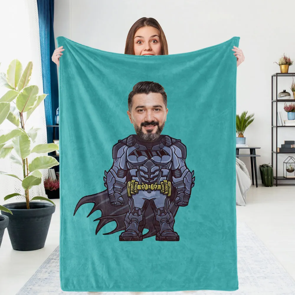 Son's Gifts Custom Spiderman Blankets Personalized Face Blankets Photo Blankets