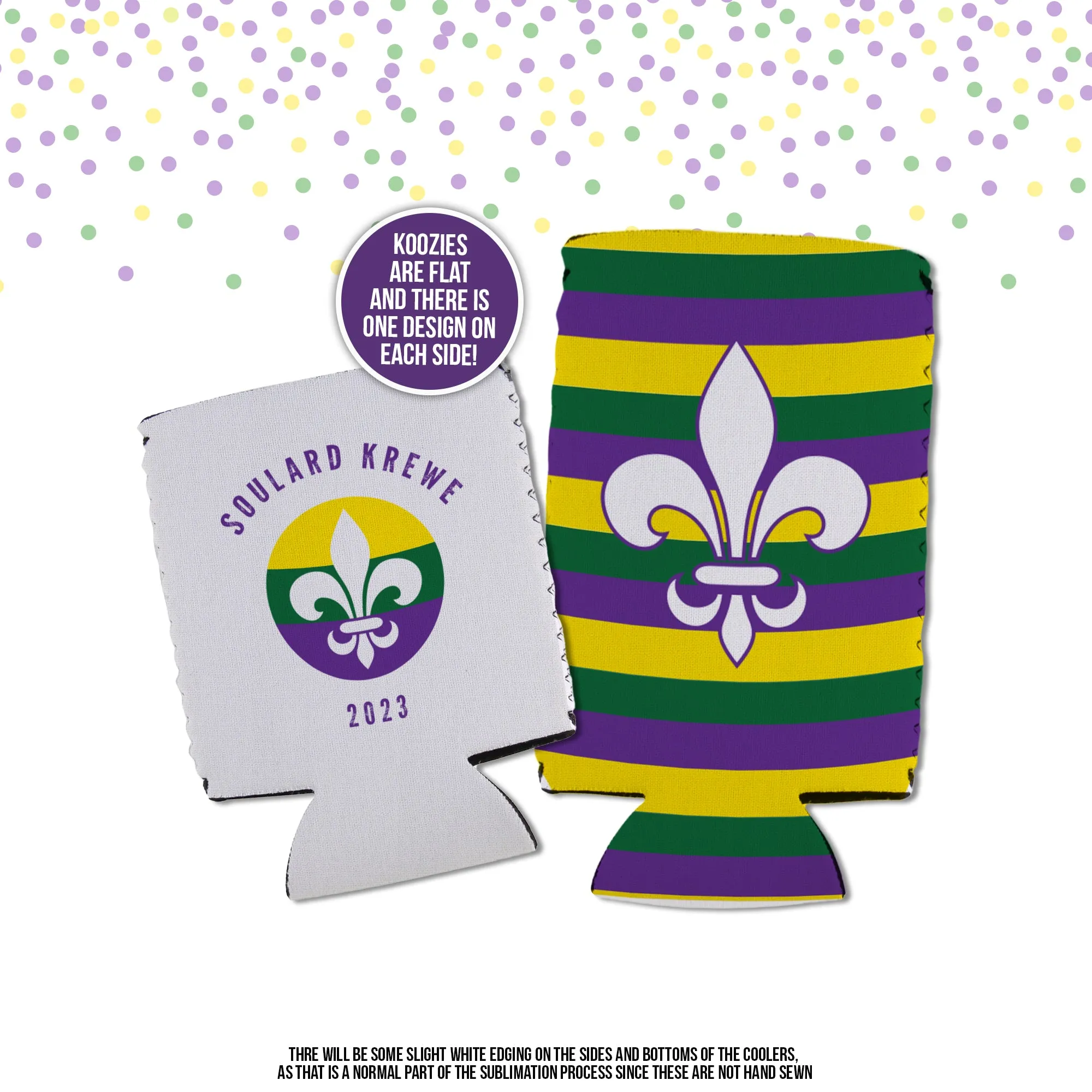 Soulard Krewe Mardi Gras Coolie - customize this to your krewe!