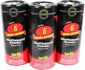 Sun-Glo Shuffleboard Powder Speed #6 - 3 Pack / Cans