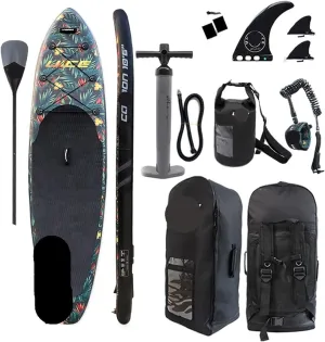 Surfboard Inflatable Paddle Board Double Layer 320/335cm Inflatable Sup Board Stand Up Paddle Board Multifunction Fishing Yoga Surfboard Outdoor Recreation
