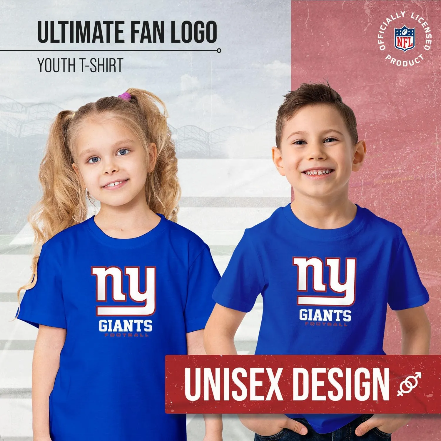 Team Fan Apparel Youth NFL Ultimate Fan Logo Short Sleeve T-Shirt - 100% Cotton Tagless Football Tee - Officially Licensed