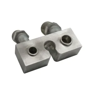 Vintage Air Compressor Adapter - 10 AN Male O-Ring - 8 AN Male O-Ring - 90 Degree - Aluminum - FS10 Compressor