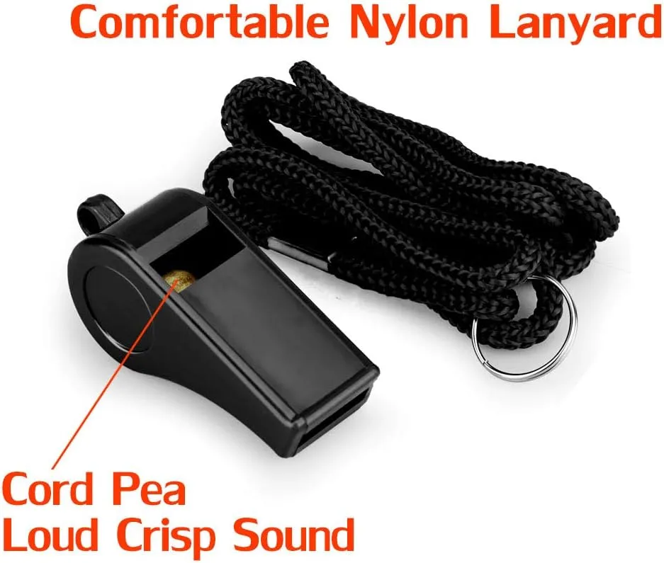 Whistle, Sports Whistles Lanyard, Loud Crisp Sound Whistles Bulk Perfect Coaches, Referees Officials