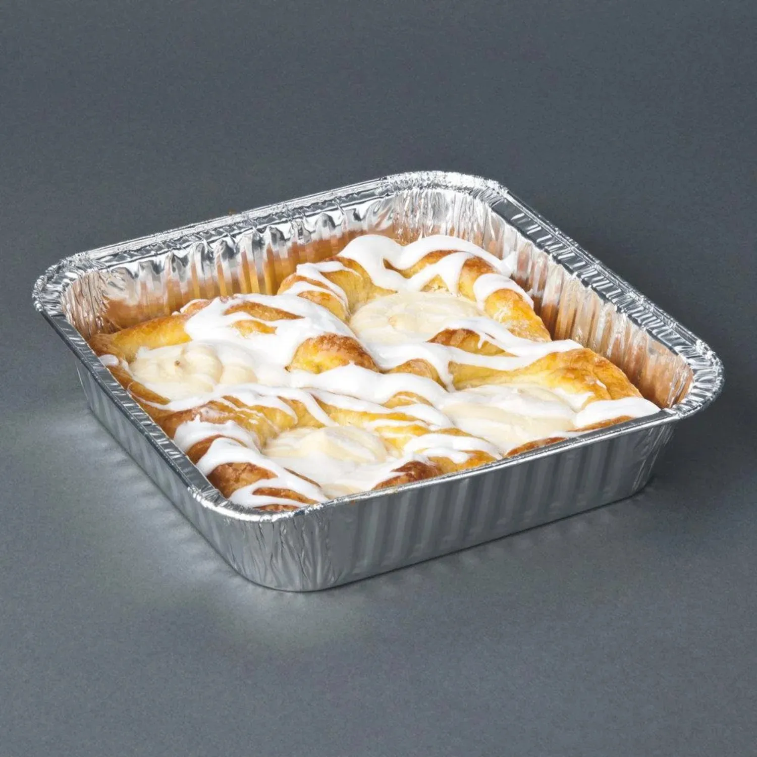 *WHOLESALE* Disposable Aluminum 8" Square shallow Cake Baking Pan | 500 ct/case