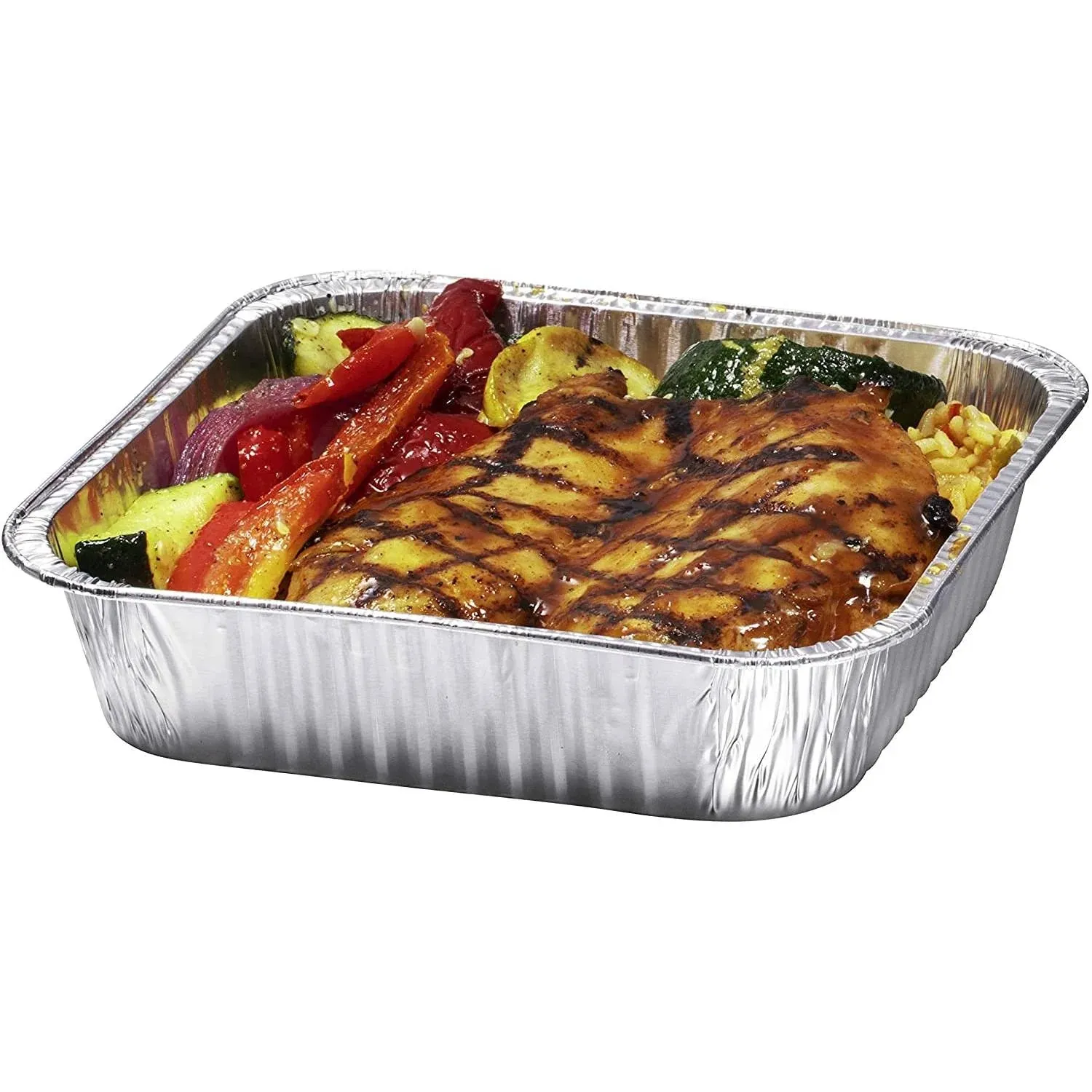 *WHOLESALE* Disposable Aluminum 8" Square shallow Cake Baking Pan | 500 ct/case