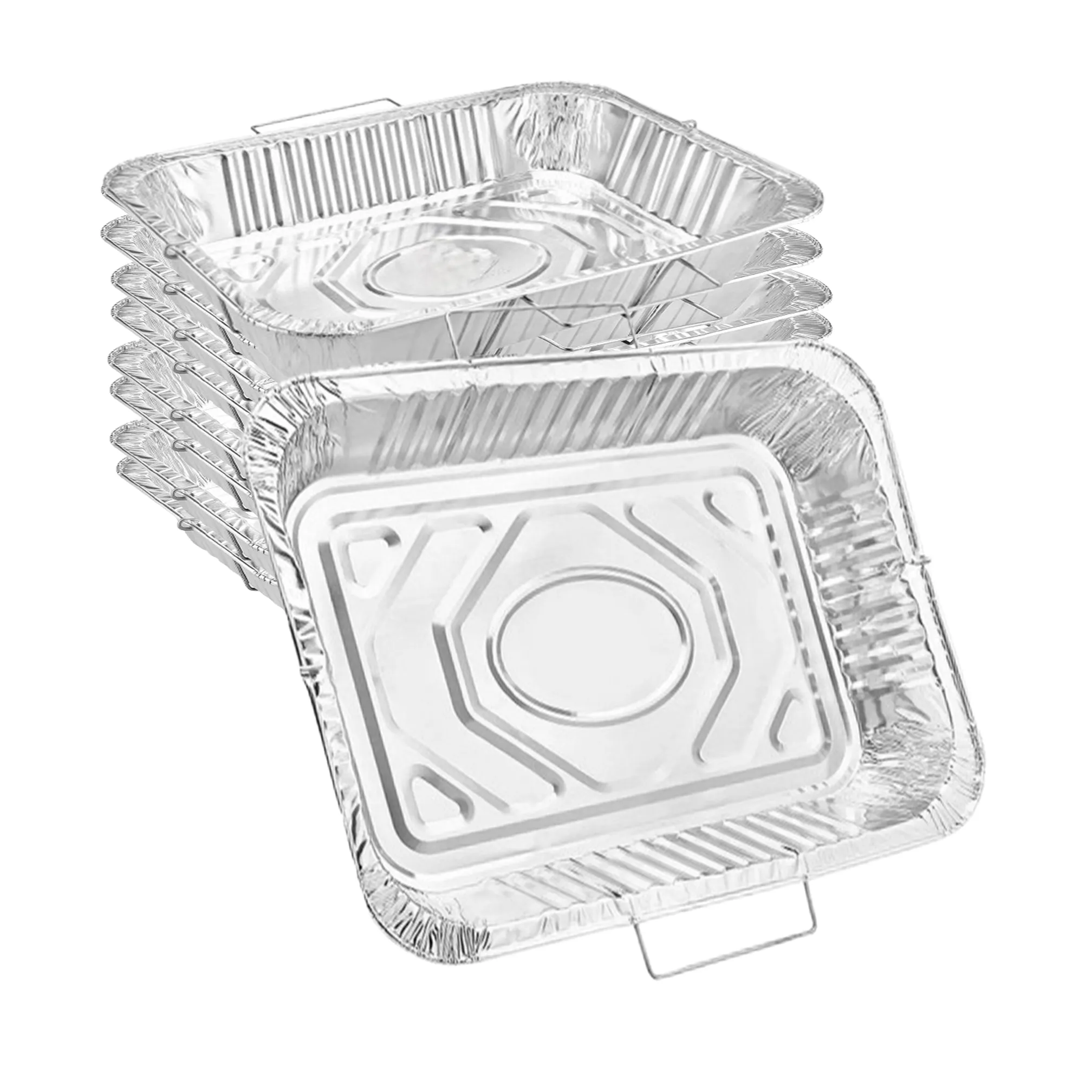 *WHOLESALE* Disposable Aluminum 9X13 inches Half Size Pans with  Handle Rack