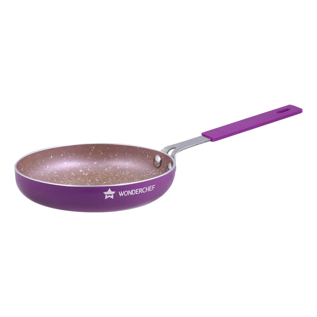 Wonderchef Renewed Royal Velvet Non-stick 14cm Fry Pan | Soft Touch Handle | Virgin Grade Aluminium | 3mm Thick | PFOA/Heavy Metals Free