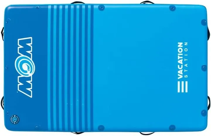 WOW Sports - Vacation Station Floating Dock - Inflatable Dock for Boating & Lake - Perfect for Kids & Adults - 8'x5'x6