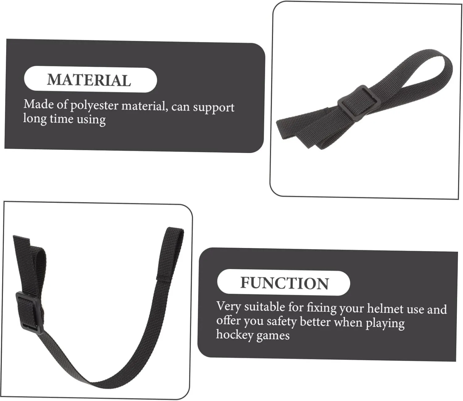 Yardwe 2 Sets Hockey Helmet Restraint Safety Hat Chin Strap Helmet Chin Strap Supply Hockey Chin Strap Exercise
