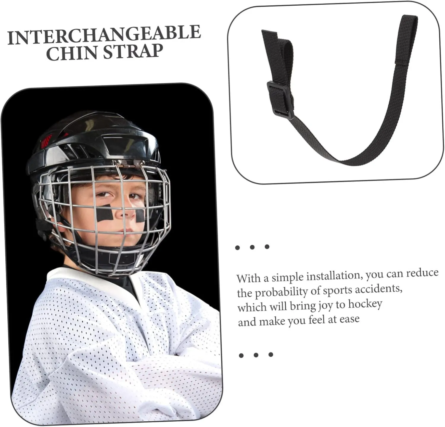 Yardwe 2 Sets Hockey Helmet Restraint Safety Hat Chin Strap Helmet Chin Strap Supply Hockey Chin Strap Exercise