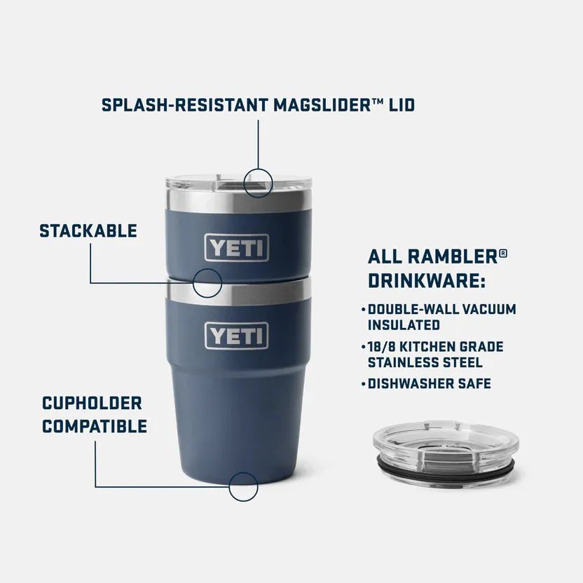 YETI Rambler 16 OZ (473ml) Stackable Cup With Magslider Lid - Seafoam